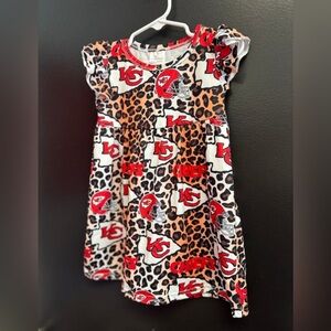 Kansas City Chiefs Leopard Print Dress.  Girls size 3T.  New with tags!